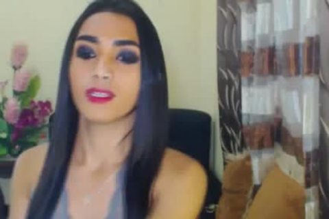 Hung ladyboy Plays Her humongous ramrod