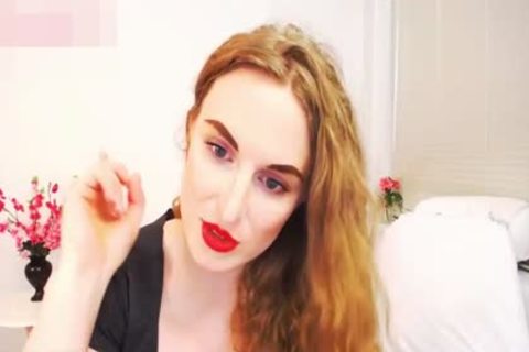 American lusty ass blond MILF tranny Teasing webcam
