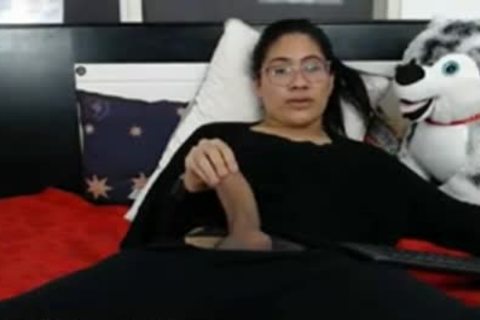 large 10-Pounder Jacking Off Her biggest cock