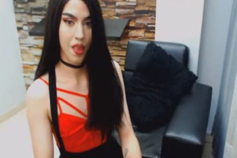 wild ladyboy In Red Hard Jacking