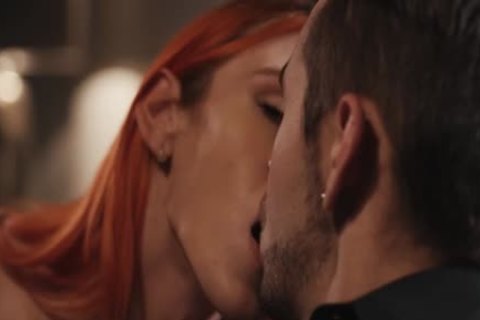 busty Redheaded Caucasian Tbabe Aspen Brooks nails Her man Dante