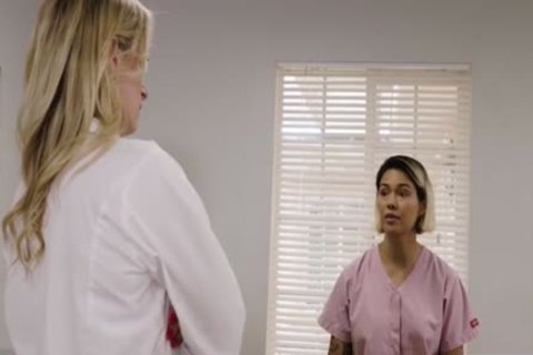 blonde Tbabe Nikki depraved acquires Analed In The Hospital bed