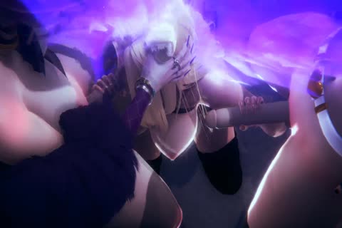 Futa - League Of Legends Triple Futa - KDA Akali, Ahri, Evelynn - 3D Porn