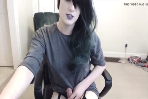 Goth Sissy Jerk Herself Off In Front Off Many knobs