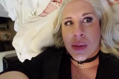 bulky blond Very slutty Transgender girl Is A penis-sucker