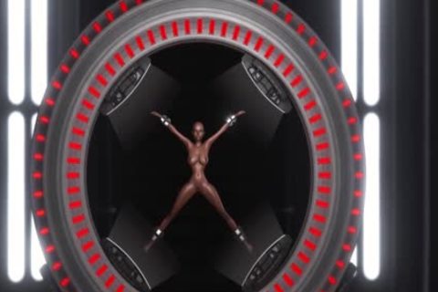 3d Alien Dickgirl fucks A wild ebony In The Space Station
