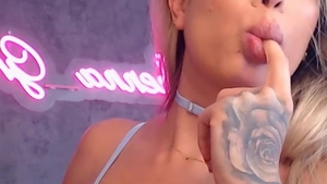 fantastic blonde shelady In underware