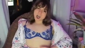 slim American Trans girl With small marangos Strokes Her penis On webcam
